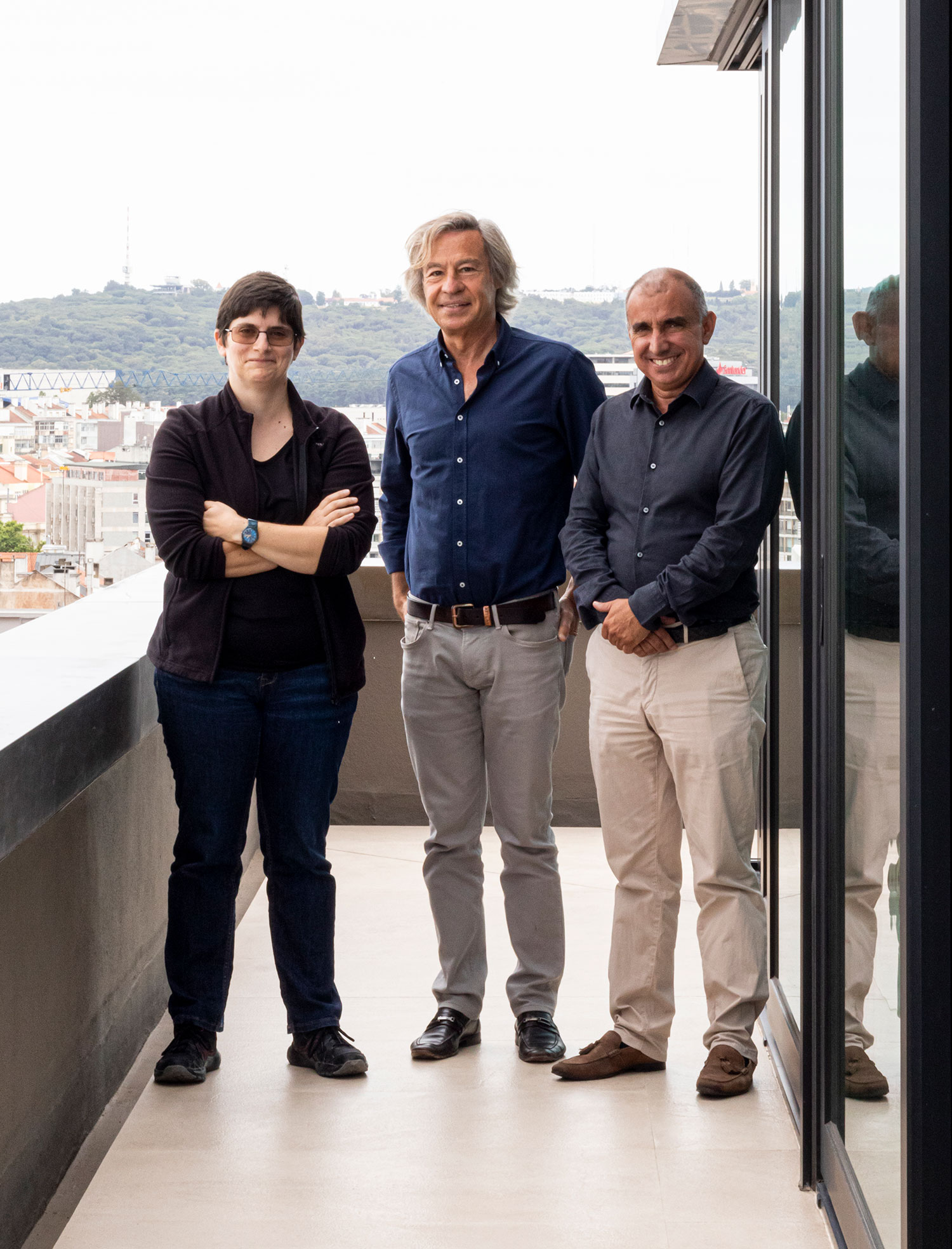 Architects Rita Ortiz, Helder Pereira Coelho and Miguel Meira